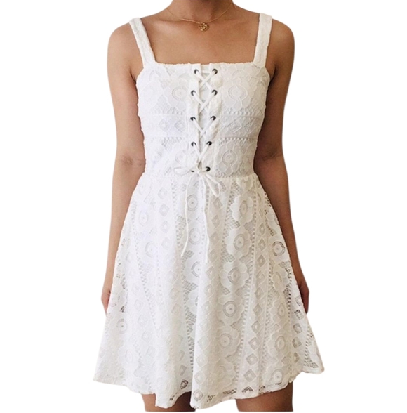 Aeropostale Dresses & Skirts - Aeropostale Women's Size Small White Lace-Up Mini Dress